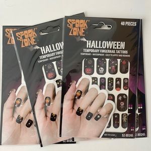 [ Spook Zone Halloween Temporary Waterproof Fingernail Tattoos] 40 pieces